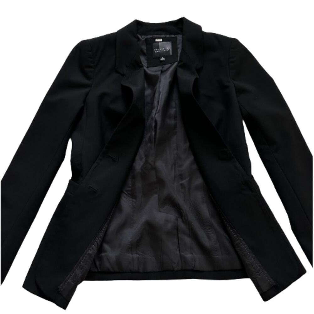The Limited Blazer Black Collection Black Button Front Career Jacket Size 2 - Picture 9 of 11